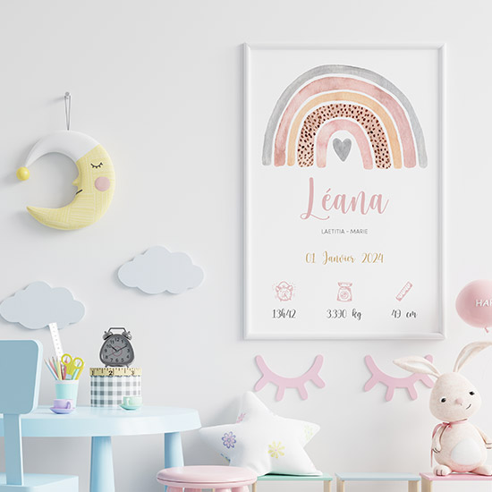 Set di 3 Poster personalizzato per bambini - Fate